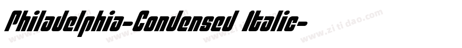 Philadelphia-Condensed Italic字体转换